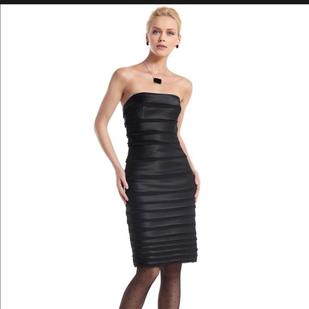 WHBM Black satin dress
